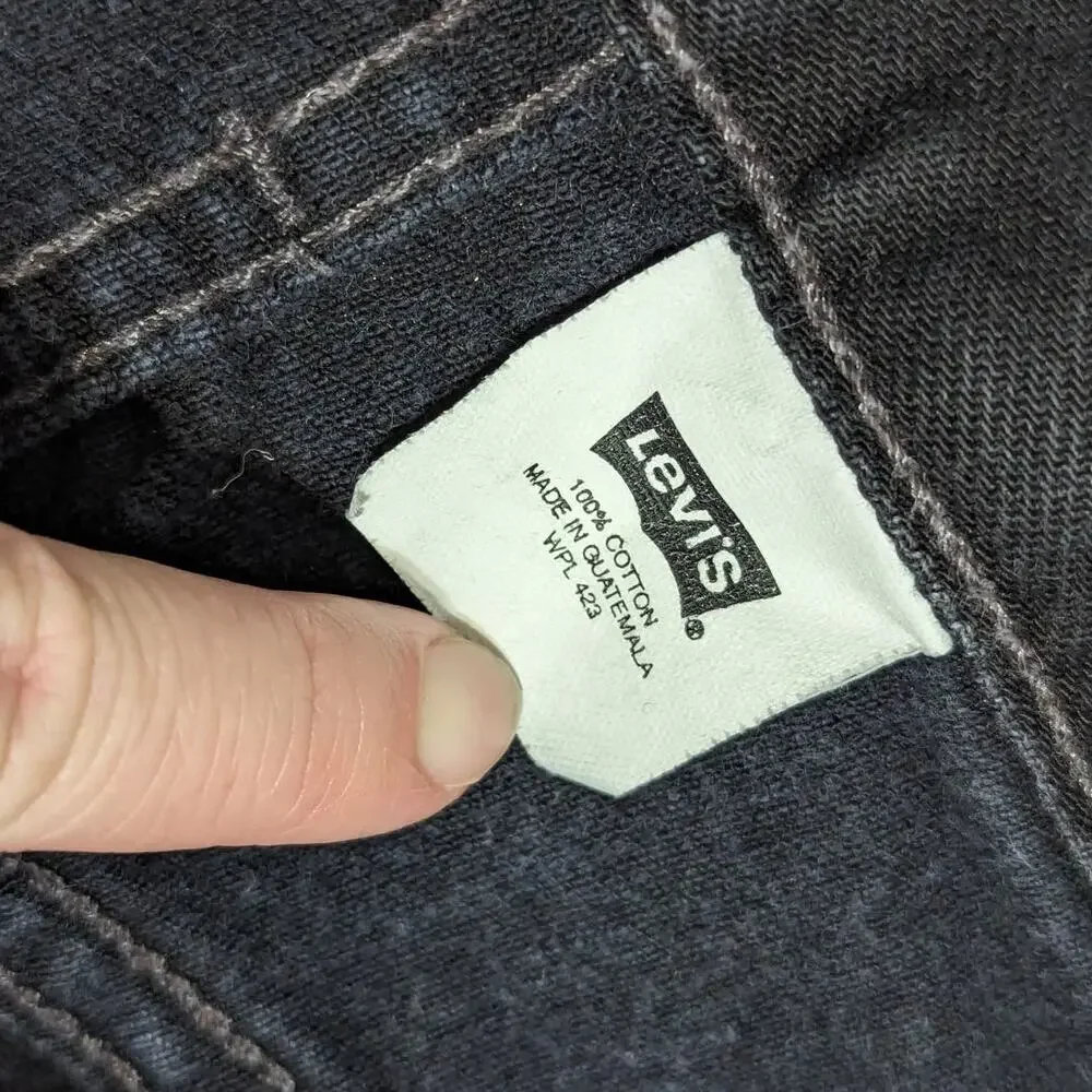 Vintage Levis 501 Jeans Y2K Mens 36 x 30 Black Charcoal Wash Guatemala VTG